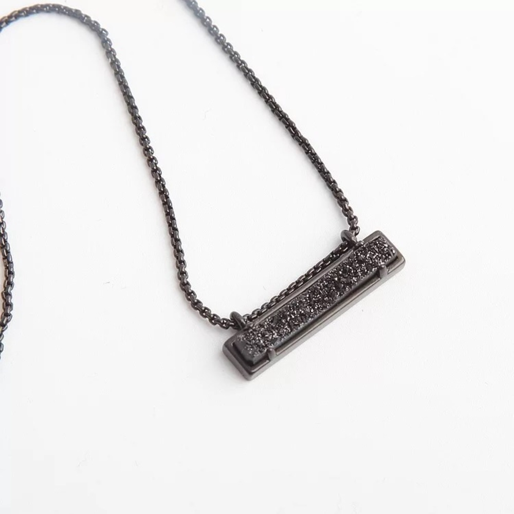 {Kendra Scott} Leanor Black Drusy Pendant